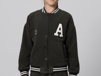 Thick Right Soft Textured Standard Fit Embroidered Fleece Girls' College Jacket - 75156