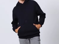 Navy Blue Cotton Thick Fleece-Lined Soft Textured Standard Fit Printed Boys' Sweatshirt - 11215