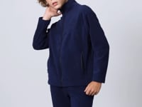 Navy Blue Thick Soft Textured Standard Fit Embroidered Fleece Boys' Sweatshirt - 11223