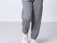 Grey Melange Cotton Thick Fleece-Lined Soft Textured Standard Fit Printed Boys' Tracksuit Bottom - 11225