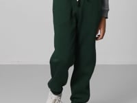 Forest Green Cotton Thick Fleece-Lined Soft Textured Standard Fit Printed Boys' Tracksuit Bottom - 11225