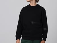 Black Cotton Thick Fleece-Lined Soft Textured Standard Fit Printed Boys' Sweatshirt - 11238