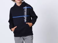 Navy Blue Cotton Thick Fleece-Lined Soft Textured Standard Fit Printed Boys' Sweatshirt - 11239
