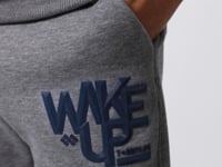 Grey Melange Cotton Thick Fleece-Lined Soft Textured Standard Fit Printed Boys' Tracksuit Set - 11253