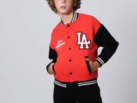 Fiesta Cotton Thick Furry Lined Soft Textured Standard Fit Embroidered Boys' College Jacket - 11258