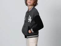 Cotton Thick Fleece-Lined Soft Textured Standard Fit Embroidered Boys' College Jacket - 11258