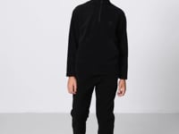 Black Thick Soft Textured Standard Fit Embroidered Fleece Boys' Tracksuit Set - 11218