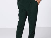 Pine Green Thick Soft Textured Standard Fit Embroidered Fleece Boys' Tracksuit Bottom - 11219