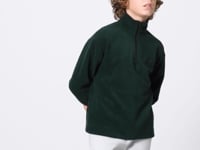 Pine Green Thick Soft Textured Standard Fit Embroidered Fleece Boys' Sweatshirt - 11221