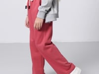 Wild Rose Cotton Lined Fleece Soft Textured Standard Fit Embroidered Girls' Tracksuit Bottom - 75146