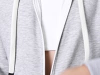 Grey Melange Cotton Fleece-Lined Soft Textured Standard Fit Embroidered Girls' Sweatshirt - 75149
