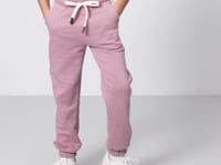 Dried Rose Cotton Lined with Fleece Soft Textured Standard Fit Embroidered Girls' Tracksuit Bottom - 75158