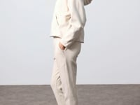 Thick Soft Textured Hooded Oversize Embroidered Fleece Women's Tracksuit Set -95338