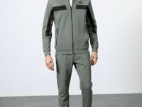 Textured Surface Standard Fit Embroidered Men's Tracksuit Set - 85248