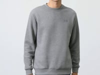 Omar Grey Melange Sherpa Lined Men's Sweatshirt - 88137