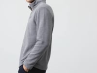 River Grey Melange Collar Men's Polar Sweatshirt - 88310