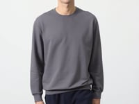 Dark Gray Cotton Soft Textured Standard Fit Basic Men's Sweatshirt - 88363