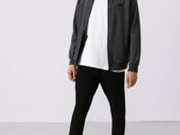 Anton Anthracite Melange - Black Jogger Tracksuit Set - 85178