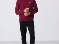 Andy Burgundy-Black Brushed Men's Tracksuit Set - 85190