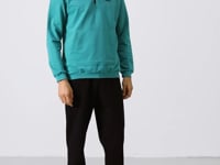 Herbert Green - Navy Blue Stand Collar Tracksuit Set - 85233