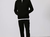 Herbert Black Stand Collar Tracksuit Set - 85233