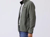 Spring Seedling Embroidered High Collar Zippered Standard Fit Men's Sweatshirt Fleece - 87992