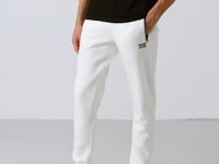 Cesar Ecru Beige Striped Men's Tracksuit Bottom - 84929
