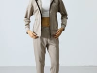 Dark Beige Hooded Hidden Pocket Detailed Standard Cut Women's Tracksuit Set - 95306