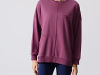 Soft Cherry Compact Cotton Thick Smooth Textured O Collar Oversize Fit Women's Sweatshirt - 97288