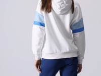 Ecru Compact Cotton Thick Smooth Textured Hooded Oversize Fit Women's Sweatshirt - 97290