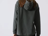 Thick Soft Textured Hooded Oversize Embroidered Fleece Women's Sweatshirt - 97292