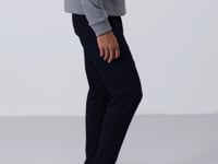 Navy Blue Zippered Standard Fit Jogger Men's Tracksuit Bottom - 84651