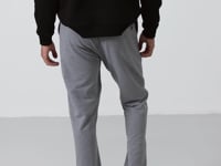 Grey Melange Laced Hem Standard Fit Classic Leg Men's Tracksuit Bottom - 84682