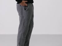 Grey Melange Hidden Zipper Comfort Fit Elastic Cuffed Fleece Men's Tracksuit Bottom - 84866
