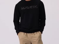 Black Embroidered  Comfort Fit Polar Lined Men's Sweatshirt - 88020