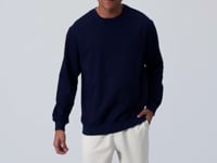 Indigo Cotton Soft Textured Standard Fit Basic Men's Sweatshirt - 88363
