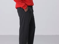 Anthracite Melange Laced Hem Standard Fit Classic Cuff Men's Tracksuit Bottom - 84682