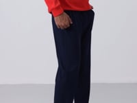 Indigo Zippered Pocket Straight Fit Classic Hem Men's Tracksuit Bottom - 84669