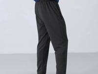 Anthracite Melange Zipper Standard Fit Jogger Men's Tracksuit Bottom - 84651