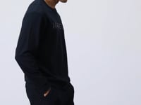 Navy Blue Embroidered O Neck Comfort Fit Polar Lined Men's Sweatshirt - 88020