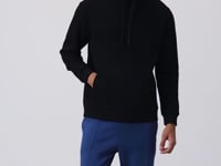 Black Cotton Thick Fleece-Lined Soft Textured Comfort Fit Embroidered Men's Sweatshirt - 88419