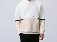 Ecru Cotton Thick Fleece-Lined Soft Textured Comfort Fit Embroidered Men's Sweatshirt - 88417