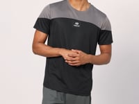 Black Polyester Breathable Textured Thin Flexible Standard Fit Men's Performance T-Shirt - 88386