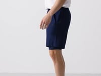 Indigo Polyester Thin Soft Standard Fit Men's Padded Shorts - 81287