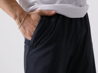Anthracite Polyester Thin Soft Standard Fit Men's Padded Shorts - 81287