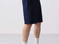 Navy Blue Standard Fit Woven Lightly Stretch Chino Men's Shorts - 81290