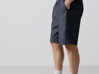 Navy Blue Standard Fit Woven Lightly Stretch Men's Chino Shorts - 81290