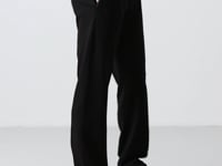 Black Textured Surface Comfort Fit Palazzo Men's Trousers - 82164