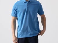 Basic Chest Logo Standard Fit Knitted Polo Collar Men's T-Shirt - 87768