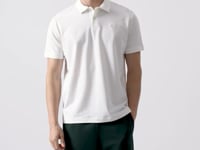 Ecru Basic Chest Logo Standard Fit Knitted Polo Collar Men's T-Shirt - 87768
